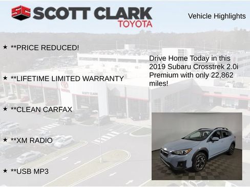 Used 2019 Subaru Crosstrek 2.0i Premium w/ Eyesight System AWD/4WD image 12