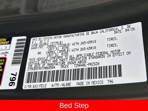 New 2026 Toyota Tacoma TRD Sport RWD image 27
