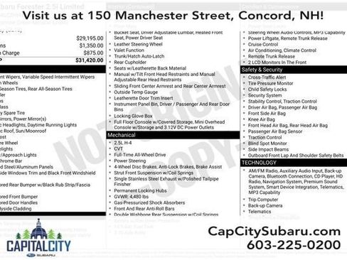 Used 2017 Subaru Forester 2.5i Limited AWD/4WD image 1