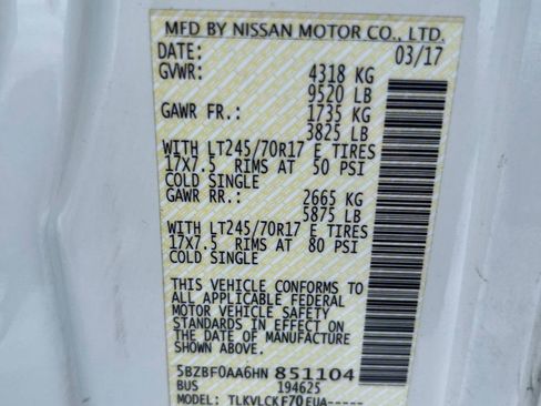 Used 2017 Nissan NV 3500 S w/ Power Package image 26