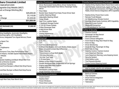 Used 2023 Subaru Crosstrek 2.5i Limited w/ Moonroof Package image 6