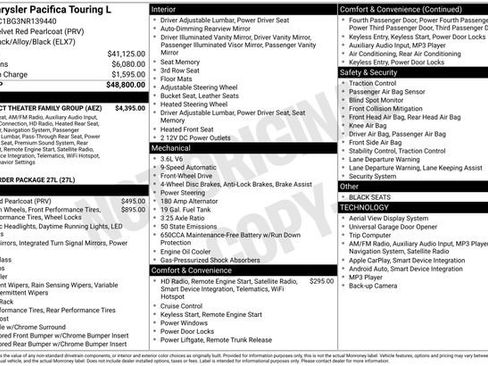 Certified 2022 Chrysler Pacifica Touring-L w/ Uconnect Theater Family Group image 10