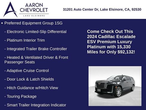 Used 2024 Cadillac Escalade ESV Premium Luxury Platinum AWD/4WD image 10