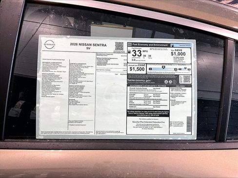 New 2026 Nissan Sentra SV w/ Floor Mat Package FWD image 14