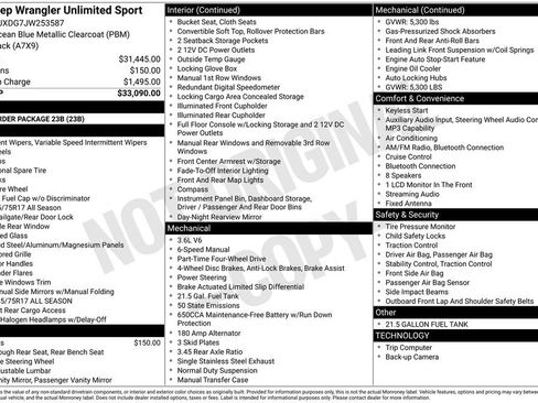 Used 2018 Jeep Wrangler Unlimited Sport image 2