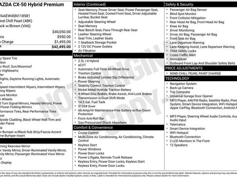 Used 2025 MAZDA CX-50 2.5 Hybrid w/ Premium Plus Pkg image 4