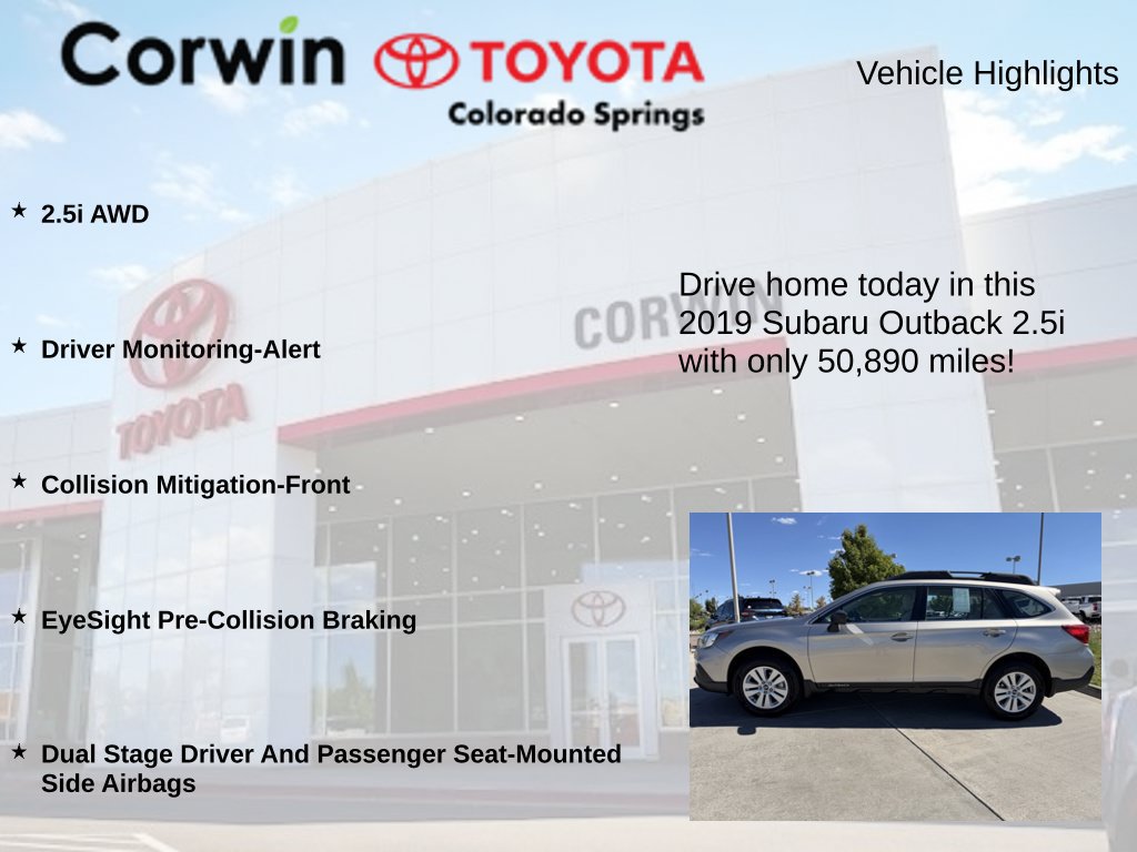 Used 2019 Subaru Outback 2.5i AWD/4WD image 6