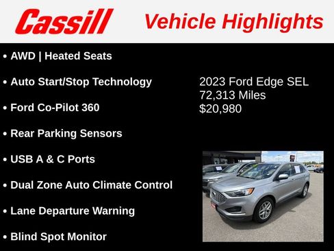 Used 2023 Ford Edge SEL AWD/4WD image 3