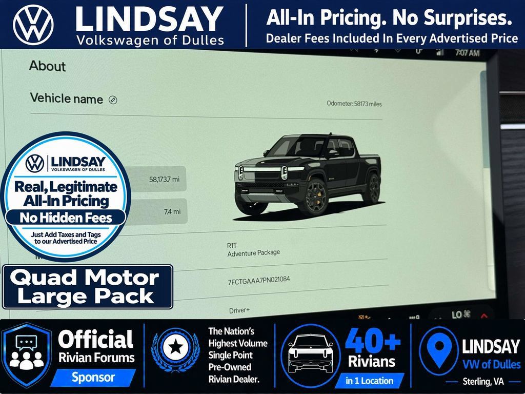 Used 2023 Rivian R1T Adventure Quad AWD/4WD image 23