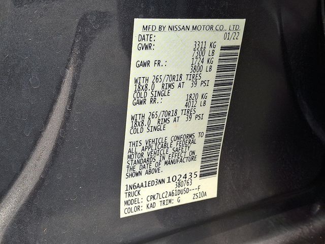 Used 2022 Nissan Titan SV w/ SV Convenience Package AWD/4WD image 25