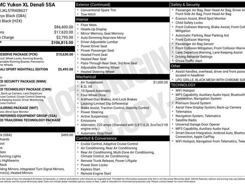 New 2026 GMC Yukon XL Denali w/ Denali Reserve Package AWD/4WD image 54