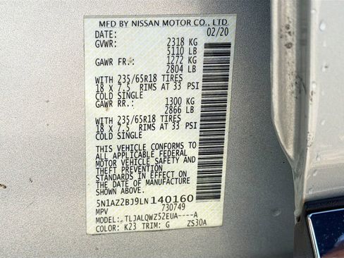 Used 2020 Nissan Murano SV image 42