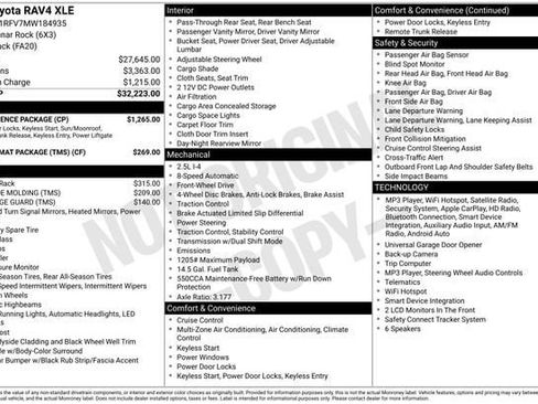 Certified 2021 Toyota RAV4 XLE w/ Convenience Package FWD image 34