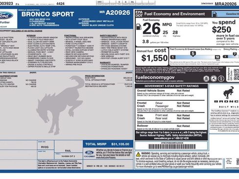 Used 2021 Ford Bronco Sport Big Bend AWD/4WD image 2
