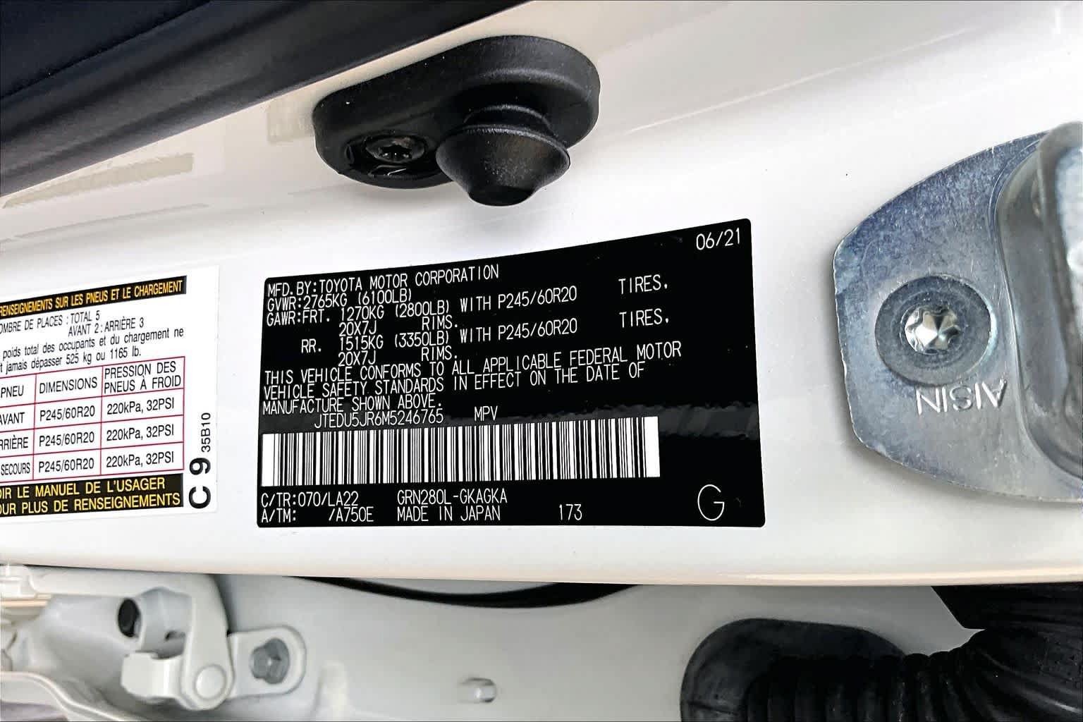 Certified 2021 Toyota 4Runner Limited RWD image 34