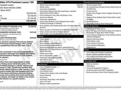 Certified 2022 Cadillac XT4 Premium Luxury w/ Enhanced Visibility Package image 34