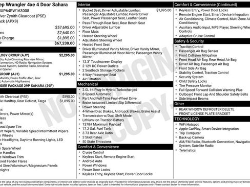 Used 2024 Jeep Wrangler Unlimited Sahara w/ Technology Group AWD/4WD image 4