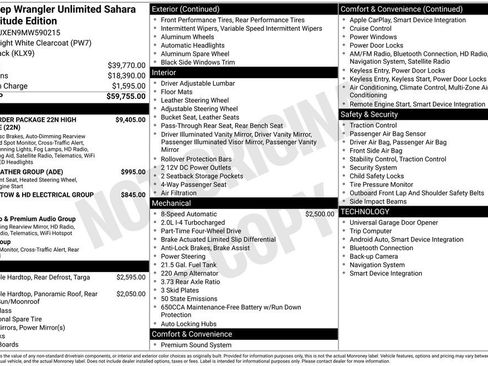Used 2021 Jeep Wrangler Unlimited Sahara AWD/4WD image 7