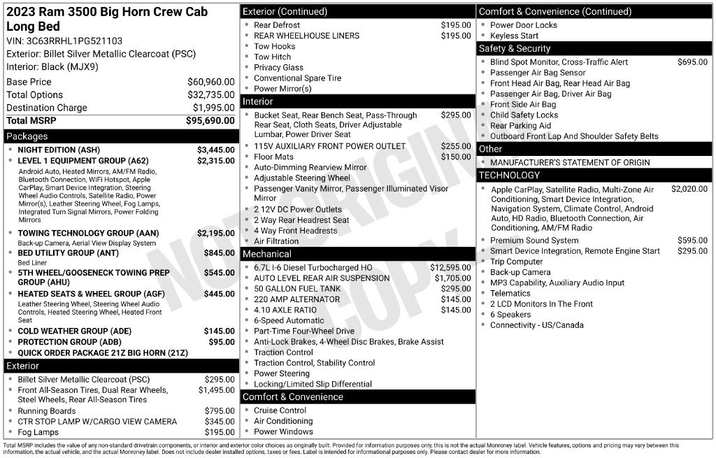Used 2023 RAM 3500 Big Horn w/ Night Edition AWD/4WD image 43