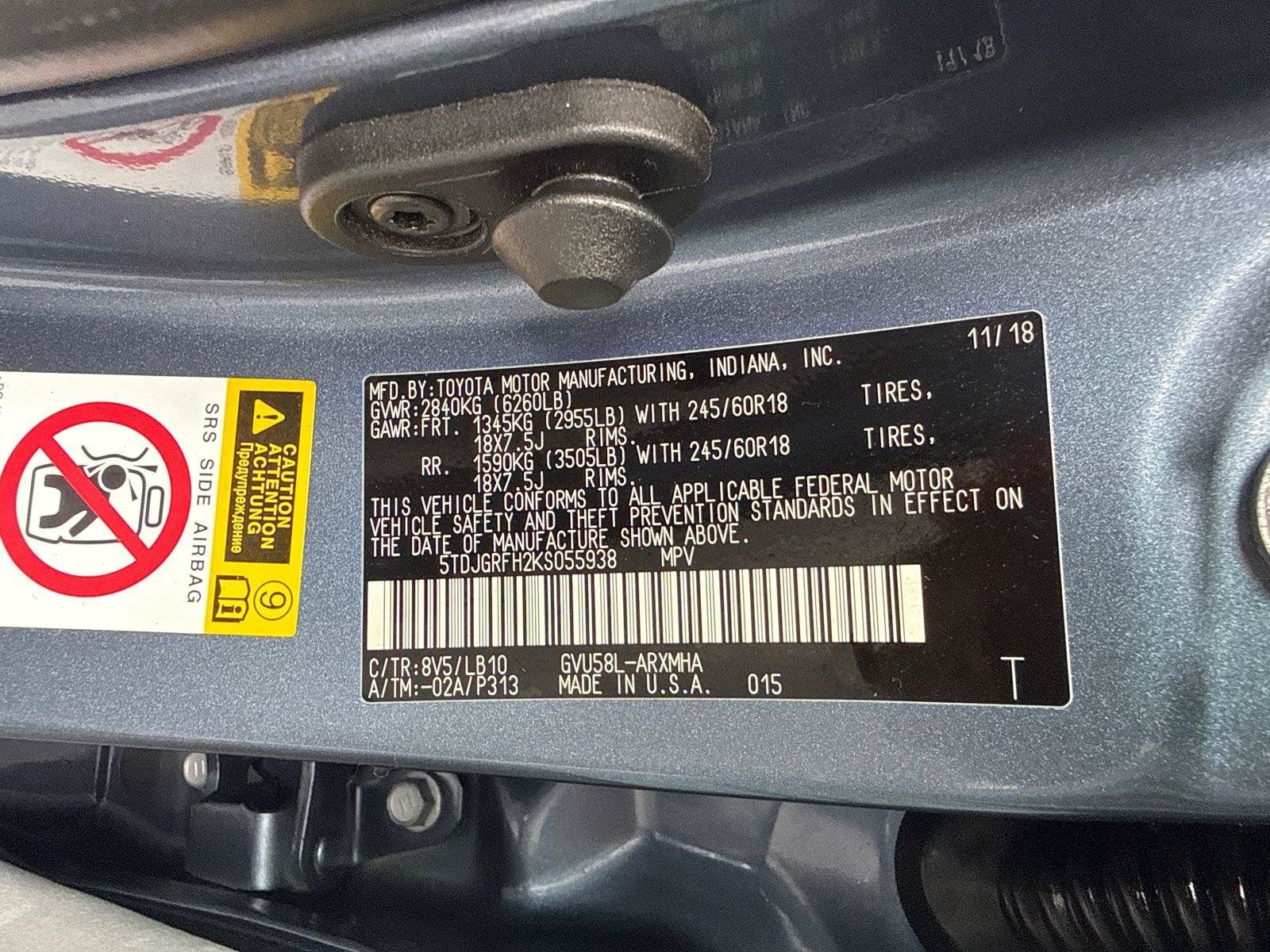 Used 2019 Toyota Highlander XLE AWD/4WD image 31