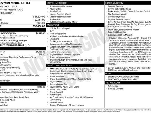 Used 2019 Chevrolet Malibu LT w/ Leather Package FWD image 13