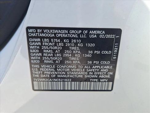 Used 2022 Volkswagen Atlas SE image 19