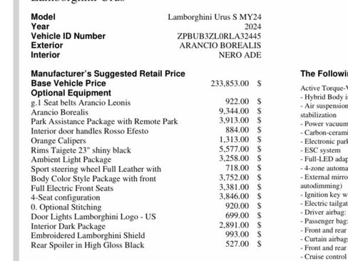 Used 2024 Lamborghini Urus S AWD/4WD image 2