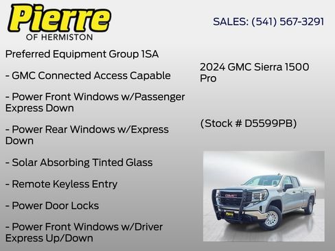 Used 2024 GMC Sierra 1500 Pro w/ Pro Value Package AWD/4WD image 6