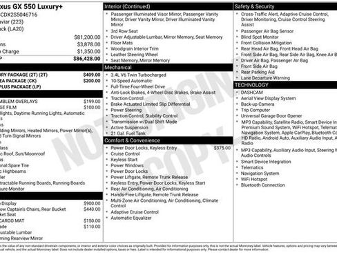 Used 2025 Lexus GX 550 w/ Accessory Package (2T) AWD/4WD image 8