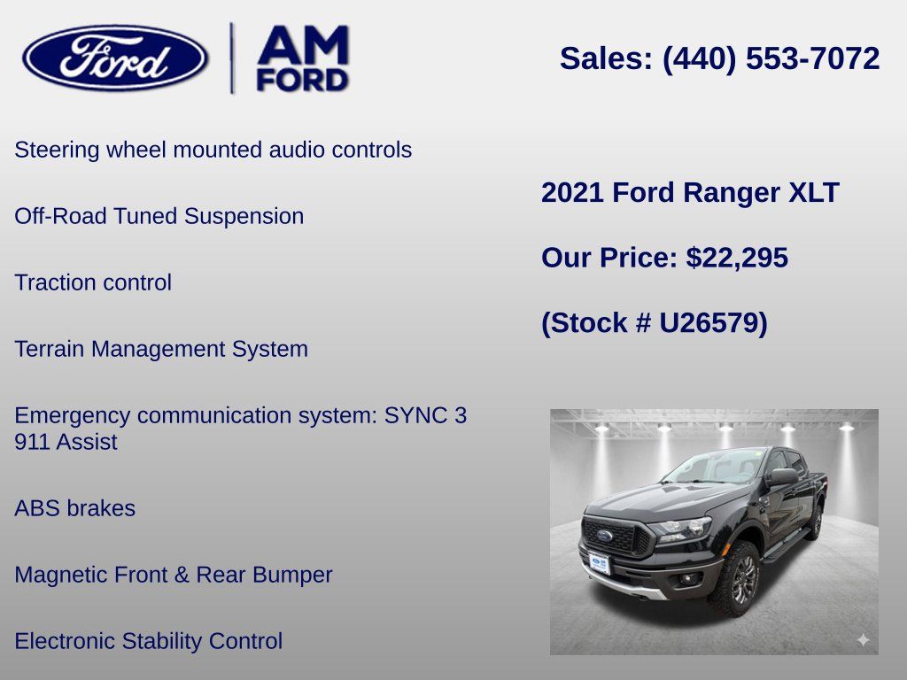 Used 2021 Ford Ranger XLT w/ Equipment Group 301A Mid AWD/4WD image 25