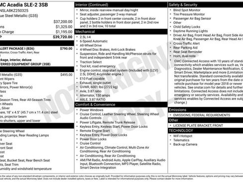 Used 2019 GMC Acadia SLE w/ Driver Alert Package I image 3