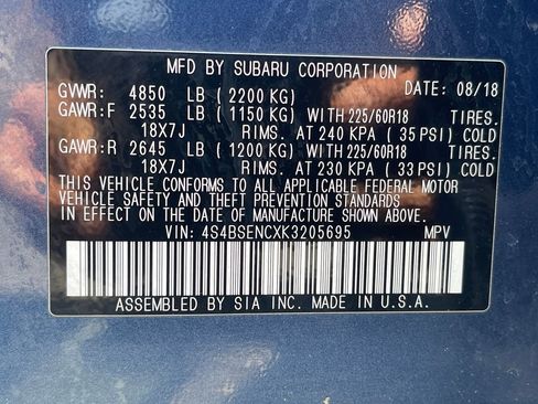 Used 2019 Subaru Outback 3.6R Limited AWD/4WD image 32