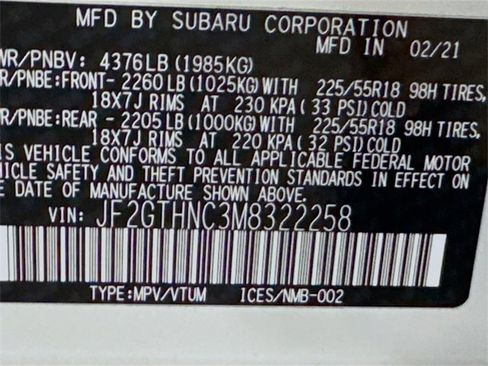 Used 2021 Subaru Crosstrek 2.5i Limited w/ Moonroof Package 2 image 33