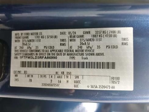 Used 2024 Ford F150 XLT w/ Equipment Group 302A MID AWD/4WD image 4