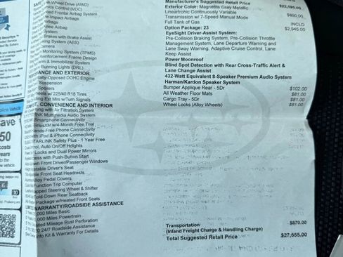 Used 2018 Subaru Impreza 2.0i Sport image 54