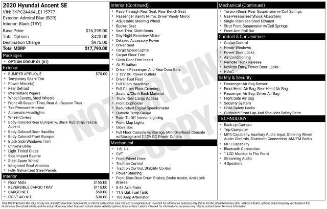 Used 2020 Hyundai Accent SE FWD image 13