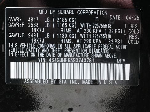 Certified 2025 Subaru Crosstrek 2.5i Sport w/ Popular Package #4A image 36