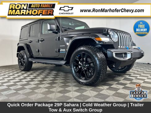 Used 2023 Jeep Wrangler Unlimited Sahara w/ Cold Weather Group AWD/4WD image 1
