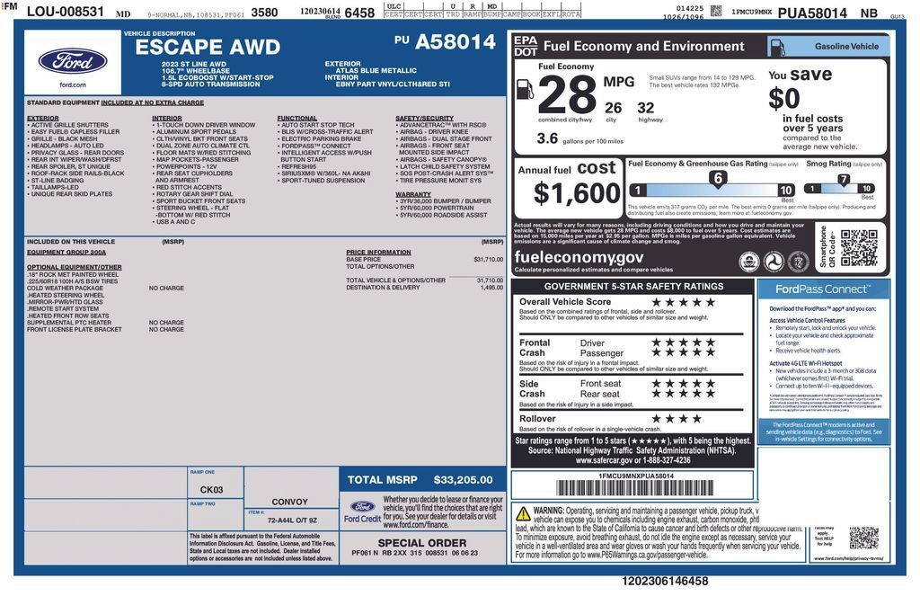 Certified 2023 Ford Escape ST-Line AWD/4WD image 24