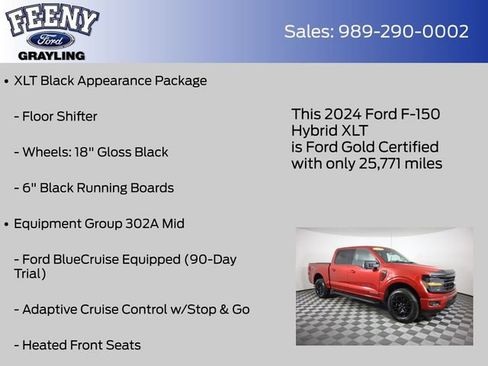 Certified 2024 Ford F150 XLT w/ Equipment Group 302A MID AWD/4WD image 14