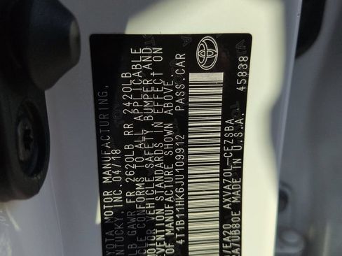 Used 2018 Toyota Camry SE w/ Audio Package FWD image 29