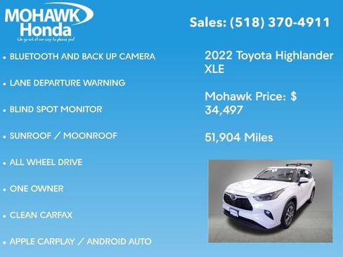 Used 2022 Toyota Highlander XLE AWD/4WD image 7