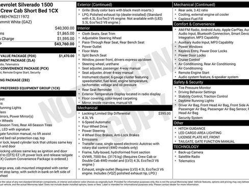 Used 2019 Chevrolet Silverado 1500 Custom w/ Custom Value Package AWD/4WD image 6