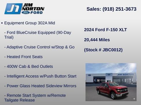 Used 2024 Ford F150 XLT w/ Equipment Group 302A MID AWD/4WD image 11