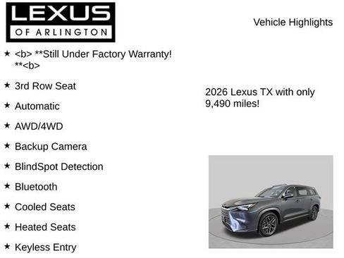 Certified 2026 Lexus TX 350 AWD w/ Technology Package image 8