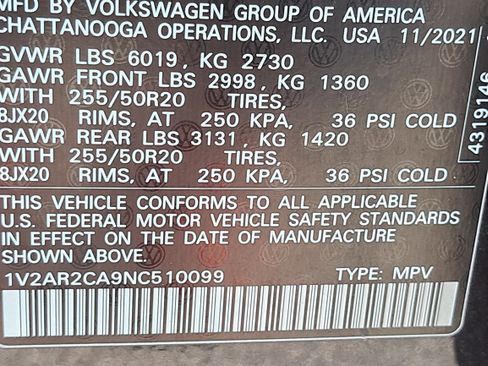 Used 2022 Volkswagen Atlas SEL R-Line image 35