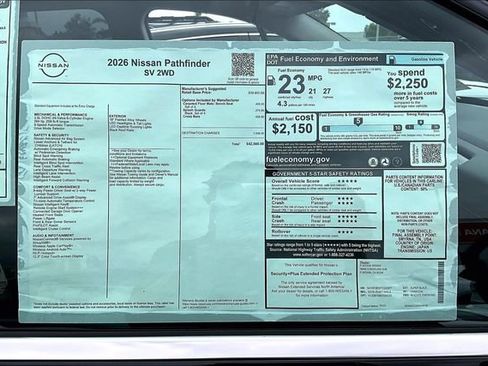 New 2026 Nissan Pathfinder SV FWD image 12