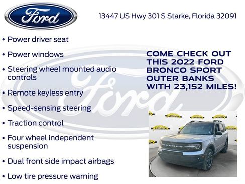 Certified 2022 Ford Bronco Sport Outer Banks image 27