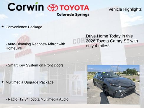 Used 2026 Toyota Camry SE FWD image 7