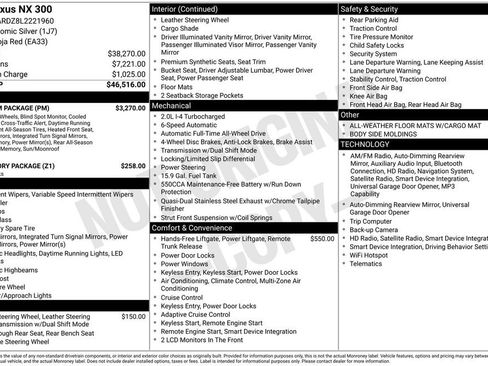 Used 2020 Lexus NX 300 AWD w/ Premium Package image 17